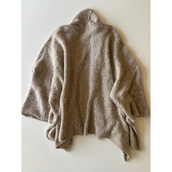 Free People Cardigan Women Large Tan BFF Marled Knit Oversized Open Front Boucle - Picture 7 of 14